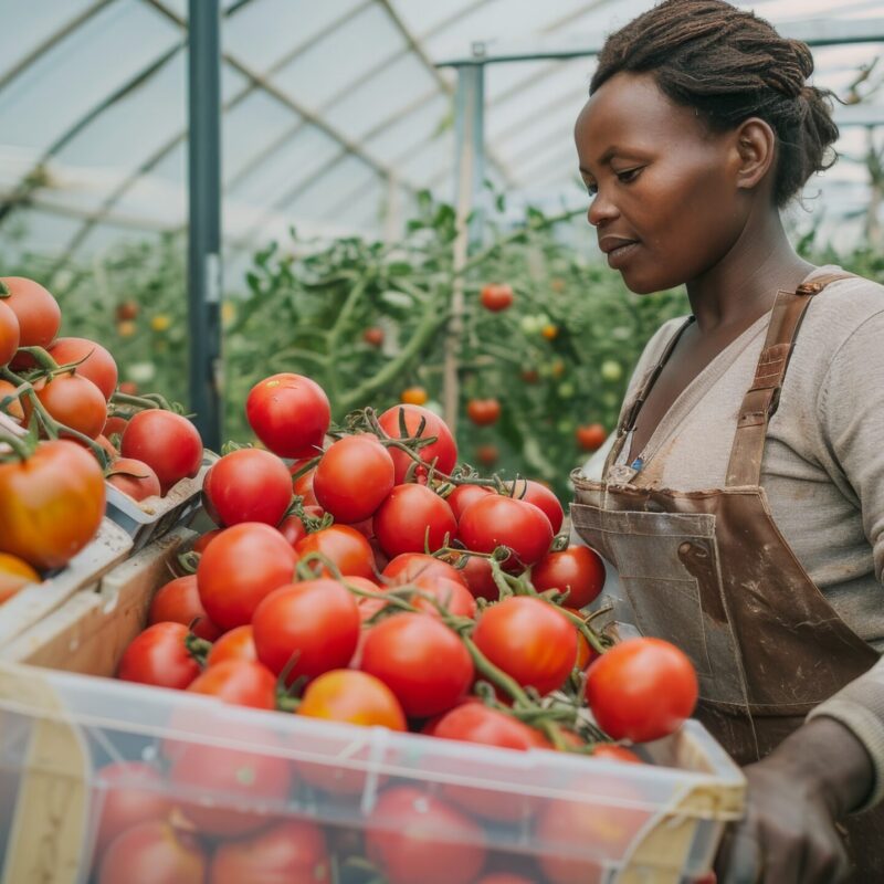 une-femme-africaine-recolte-des-legumes